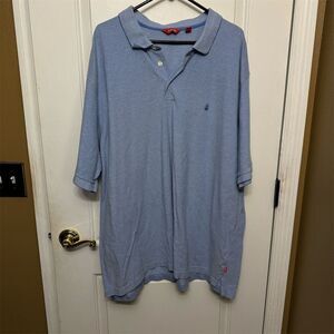 IZOD Men's Big & Tall 4XLT Blue Polo Shirt Short Sleeve Classic Fit
